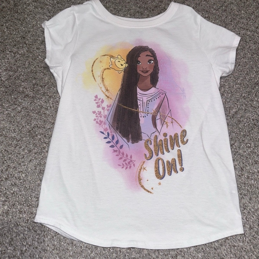 Disney White and Purple Graphic Tee